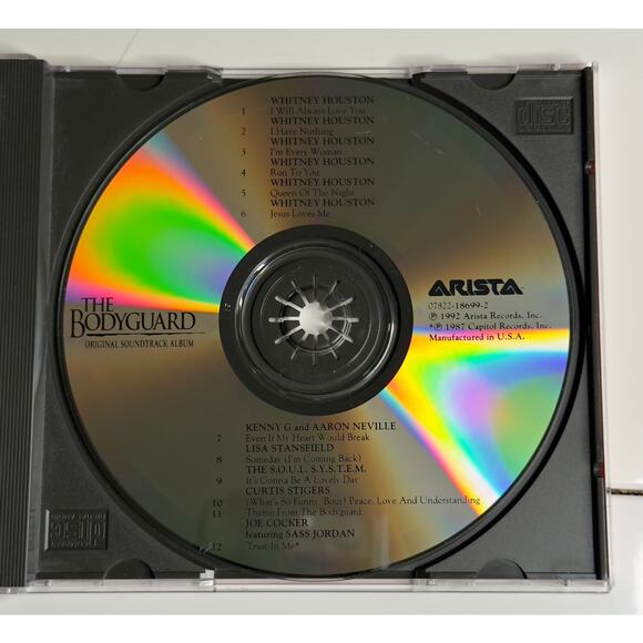 The Bodyguard Original Soundtrack Album CD (1992, Arista) – Whitney Houston - Picture 5 of 7